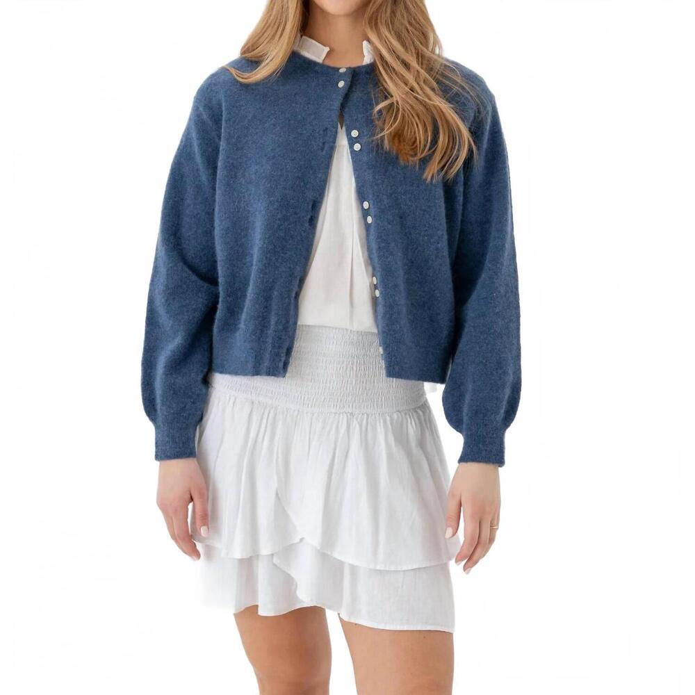 NEW PART TWO ninell cardigan in navy blue